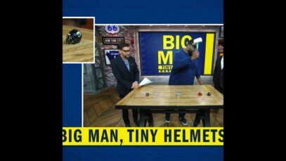 Damien Woody SMASHES a tiny Jaguars helmet to predict a Bengals win 🔨 | #Shorts